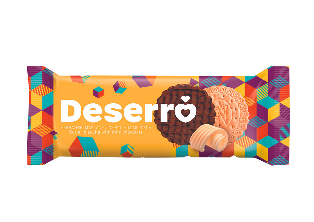 Deserro Butter; Coconut; Whole Wheat; Spiced biscuits with milk chocolate 100g