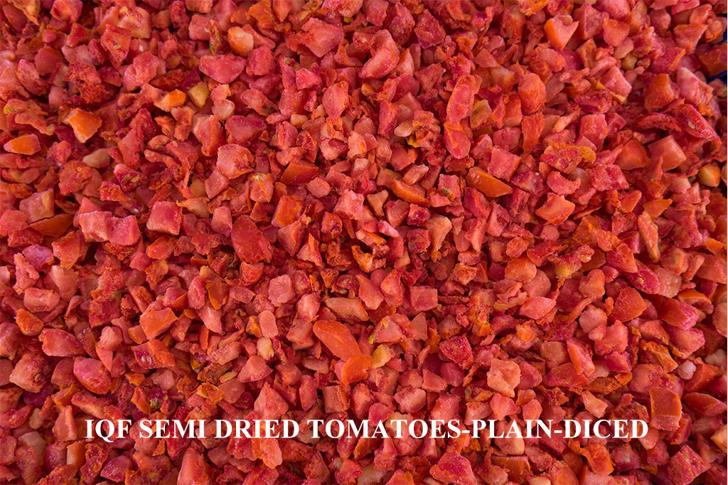 IQF OVEN SEMI DRY TOMATOES ; DICED
