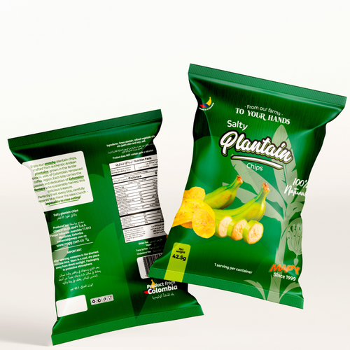 Salty plantain chips
