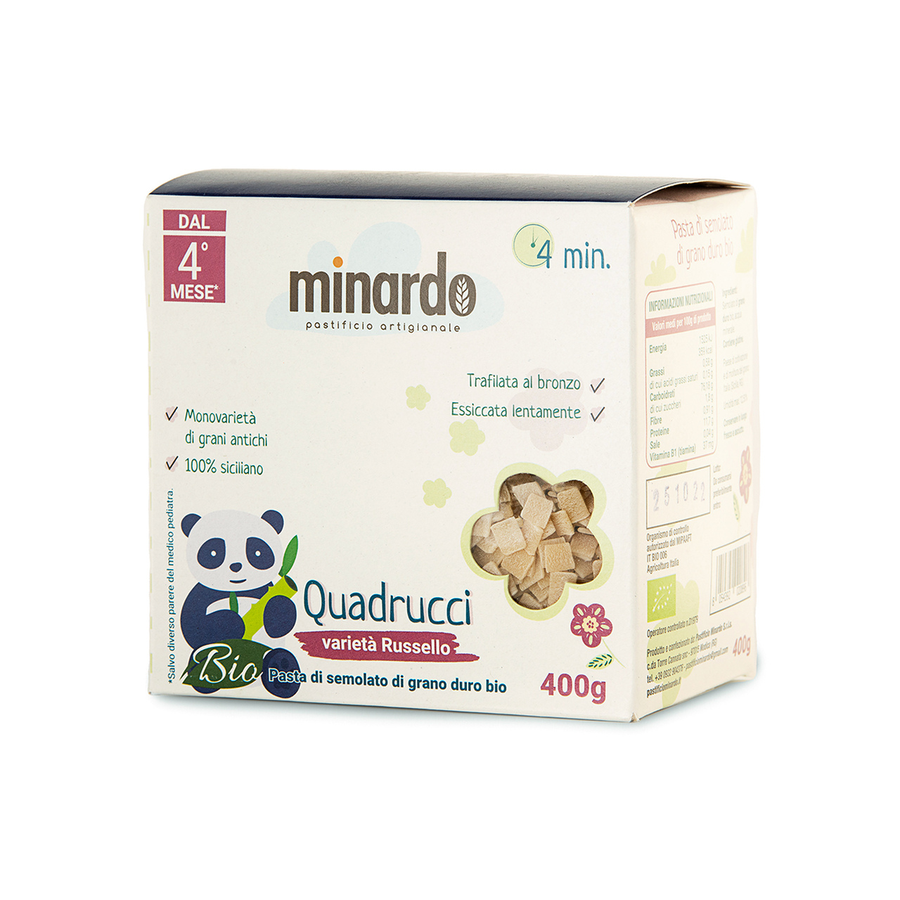 QUADRUCCI PASTA FOR BABY ITALIAN DURUM WHEAT ORGANIC PASTA TOP QUALITY