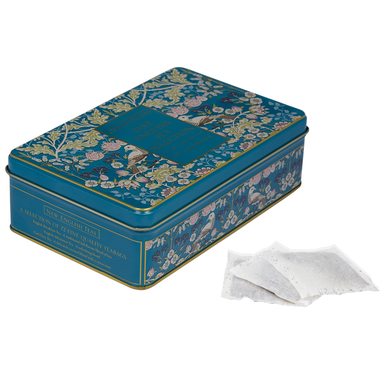 The Song Thrush Tea Selection Tin - Teal