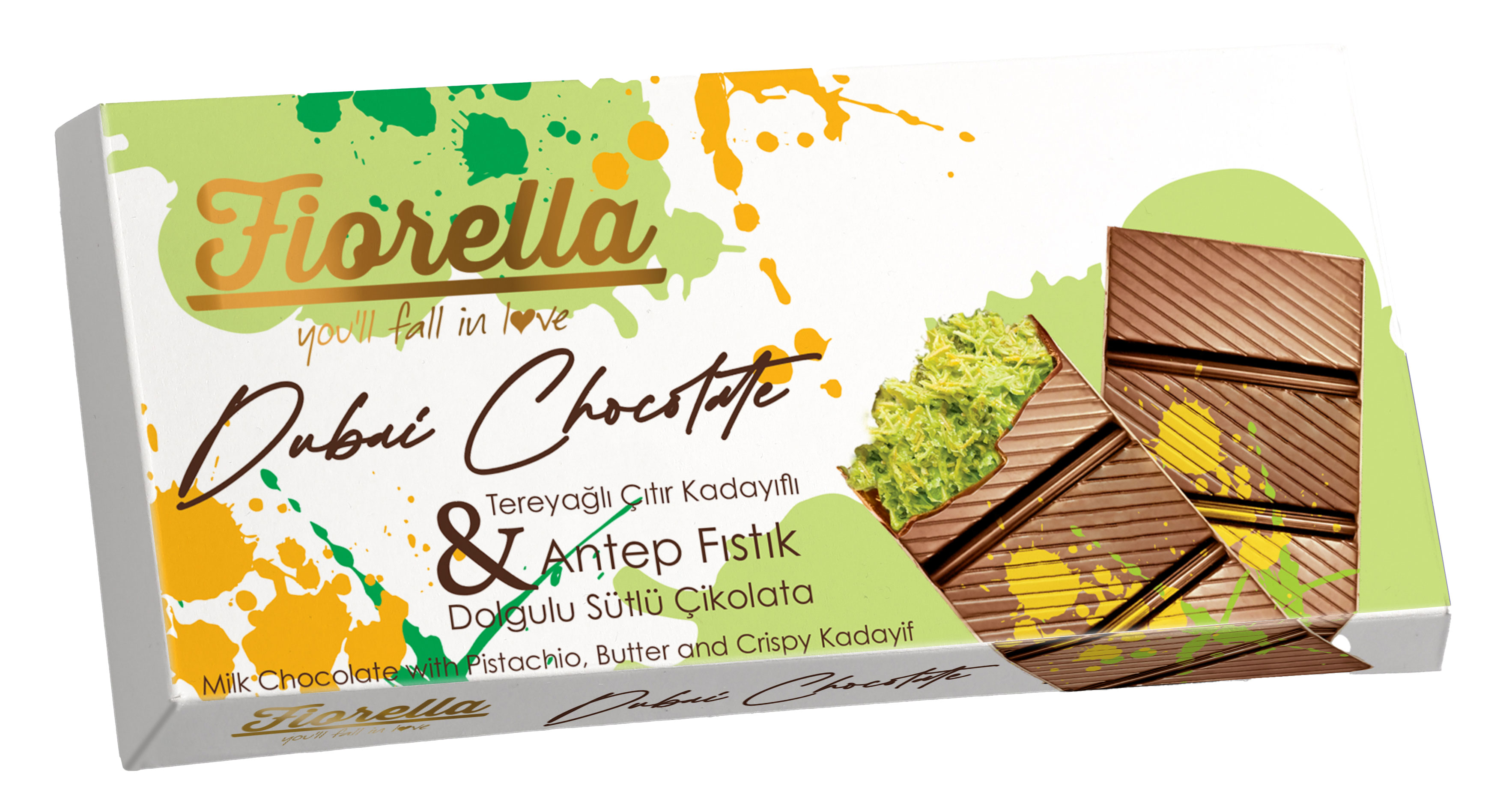 Fiorella Dubai Chocolate Tablet 200 gr x12