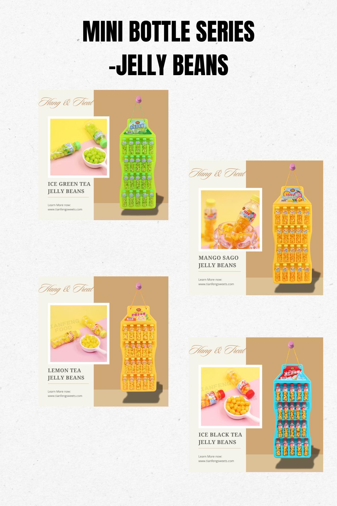 002 Assorted Flavor Jelly Beans Candy OEM/ODM Mini Bottle Series