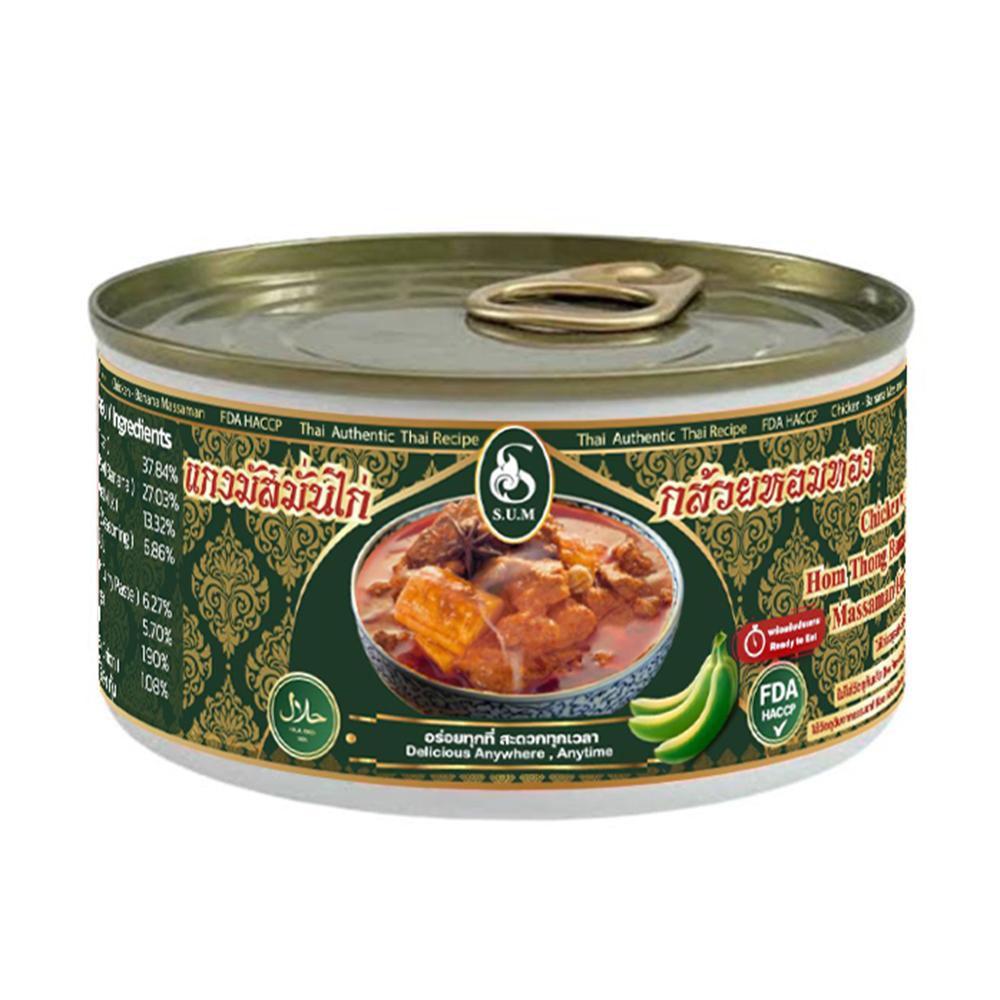 Massaman Curry with Banana – rich aromatic and comforting Green Curry with Banana – mildly spicy with a creamy finish Stir-Fried Basil with Banana – bold plant-based Thai flavor Golden Banana Syrup – made with stevia ideal for drinks and baking
