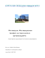Мотивация Мотивационен профил на персонала в организацията