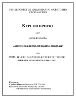 Индекс на производство на тютюневи изделия през периода 20002005 г