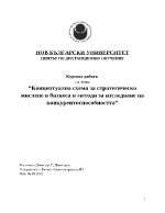 Концептуална схема за стратегическо мислене в бизнеса и методи за изследване на конкурентоспособността