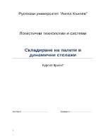 Складиране на палети в динамични стелажи