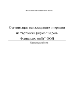 Организация на складовите операции на търговска фирма Карол-Фернандес Mийт