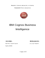 IBM cognos - бизнес интелиджънс