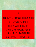 АГРЕГАТНИ СЪСТОЯНИЯПОНЯТИЕ ЗА БЛИЗЪК И ДАЛЕЧЕН ПОРЯДЪККРИСТАЛНА СТРУКТУРАМЕЖДУАТОМНИ ВРЪЗКИ ПОЛИМОРФНИ И МАГНИТНИ ПРЕВРЪЩАНИЯ