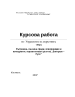 Вътрешна външна среда конкуренция и конкуренти маркетингови цели на Винпром Русе