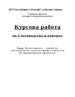 Калкулацията способ на счетоводството за изчисляване стойността на произведената продукция