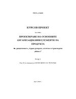 Проектиране на основните организационни елементи на продукта