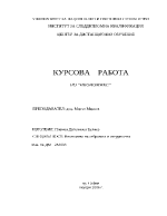 Курсова работа по Икономикс