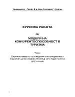 Систематизиране на конкурентните предимства и недостатъци на община несебър като туристическа дестинация