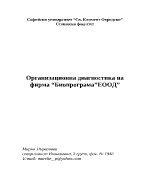 Организационна диагностика на фирма БиопрограмаЕООД