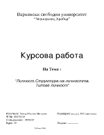 Личност Структура на личността Типове личност