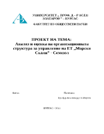 Анализ на организационната структура на мениджмънт