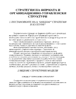 Стратегия на фирмата и организационно-управленски структури