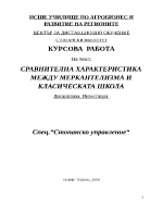 СРАВНИТЕЛНА ХАРАКТЕРИСТИКА МЕЖДУ МЕРКАНТЕЛИЗМА И КЛАСИЧЕСКАТА ШКОЛА