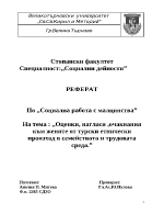 Оценки нагласи очаквания към жените от турски етнически произход в семейството и трудовата среда