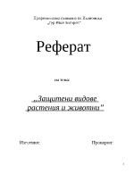 Защитени видове растения и животни