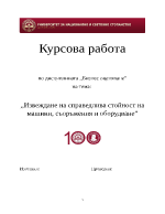 Извеждане на справедлива стойност на машини съоръжения и оборудване