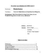 Statis der Minderheiten in Deutschland und Bulgarien