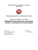 Предприемаческо управление в условията на криза