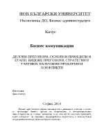 Делови преговори Основни принципи и етапи Видове преговори Стратегии и тактики Възможни проблеми и конфликти