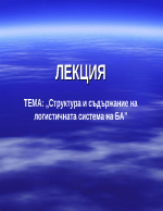 Структура и съдържание на логистичната система на БА