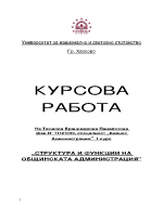 Структура и функции на Общинската администрация