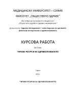 Типове ресурси на здравеопазването