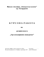 Курсова работа по организационно поведение