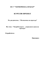 Безработицата социалната цена на прехода