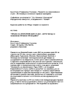 Правото на европейския съюз - източници и основни правни принципи