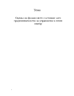 Оценка на финансовото състояние като предизвикателство за управление в сивия сектор