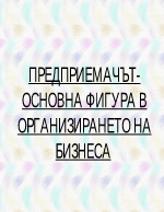 Предприемачът - основна фигура в организирането на бизнеса