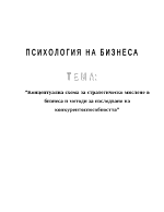 Концептуална схема за стратегическо мислене в бизнеса и методи за изследване на конкурентоспособносттаdoc