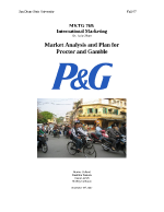 Market Analysis and Plan for Procter and Gamble