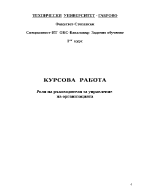 Роля на ръководителя за управление на фирмата