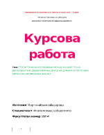 Статистическо изследване между възрастта на респондента и среден месечен доход на домакинството чрез единичен регресионен анализ