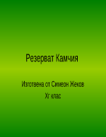 Резерват Камчия