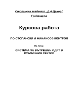 Система за вътрешен одит в публичния сектор