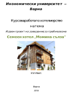 Идеен проект на заведение за пребиваване Семеен хотел Момина сълза