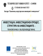 ИНВЕСТИЦИИ ИНВЕСТИЦИОНЕН ПРОЦЕС СТРУКТУРА НА ИНВЕСТИЦИИТЕ технологична и възпроизводствена