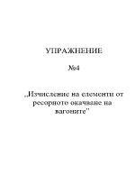 Изчисление на елементи от ресорното окачване на вагоните