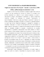 Парични агрегати в България видове и динамика 1998-2005г