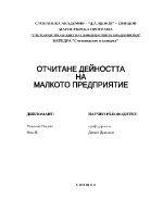 Отчитане дейността на малко предприятие